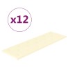 Pannelli Murali 12 pz Crema 90x30 cm in Similpelle 3,24 m²