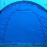 Tenda da Campeggio in Tessuto 9 Persone Blu Scuro e Blu