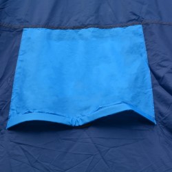 Tenda da Campeggio in Tessuto 9 Persone Blu Scuro e Blu