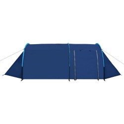 Tenda da Campeggio per 4 Persone Blu Marino/Azzurro