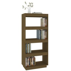 Libreria/Divisorio Miele 60x35x135 cm in Legno Massello di Pino