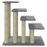 Albero per Gatti con Tiragraffi in Sisal Grigio Chiaro 63 cm