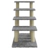 Albero per Gatti con Tiragraffi in Sisal Grigio Chiaro 63 cm