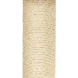 Albero per Gatti con Tiragraffi in Sisal Grigio Chiaro 63 cm