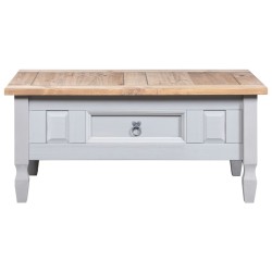    Tavolino Caffé Pino Messicano Corona Range Grigio 100x60x45cm