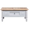    Tavolino Caffé Pino Messicano Corona Range Grigio 100x60x45cm