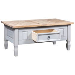    Tavolino Caffé Pino Messicano Corona Range Grigio 100x60x45cm