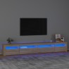    Mobile Porta TV con Luci LED Rovere Sonoma 270x35x40 cm