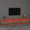    Mobile Porta TV con Luci LED Rovere Sonoma 270x35x40 cm