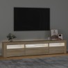    Mobile Porta TV con Luci LED Rovere Sonoma 195x35x40 cm