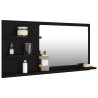    Specchio da Bagno Nero 90x10,5x45 cm in Truciolato