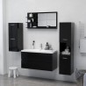    Specchio da Bagno Nero 90x10,5x45 cm in Truciolato