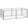 Gabbia per Cani Argento 200x100x70 cm in Acciaio