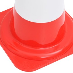 Set Coni Segnaletici Stradali Riflettenti 4pz Rosso Bianco 50cm