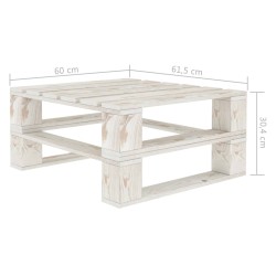    Tavoli da Giardino in Pallet 2 pz Bianchi in Legno