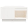    Tavolino da Salotto Bianco 60x61x32,5 cm Legno Massello di Pino