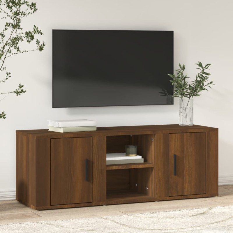 Mobile TV Rovere Marrone 100x31,5x35 cm in Legno Ingegnerizzato