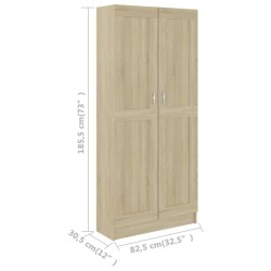    Libreria Rovere Sonoma 82,5x30,5x185,5 cm in Truciolato