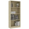    Libreria a 4 Ripiani Rovere Sonoma 40x24x142 cm in Truciolato