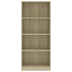    Libreria a 4 Ripiani Rovere Sonoma 40x24x142 cm in Truciolato