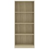    Libreria a 4 Ripiani Rovere Sonoma 40x24x142 cm in Truciolato