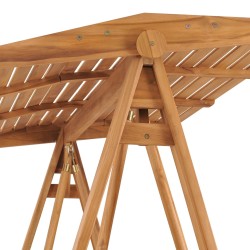 Dondolo da Giardino 170 cm in Legno Massello di Teak