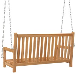 Dondolo da Giardino in Legno Massello di Teak 114x60x64 cm