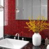 Piastrelle Mosaico 11 pz Rosso 30x30 cm in Vetro