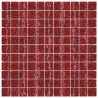 Piastrelle Mosaico 11 pz Rosso 30x30 cm in Vetro