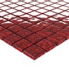 Piastrelle Mosaico 11 pz Rosso 30x30 cm in Vetro