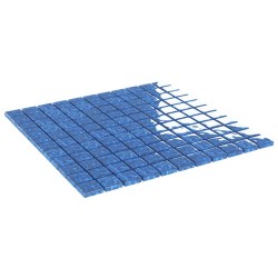 Piastrelle Mosaico 11 pz Blu 30x30 cm in Vetro