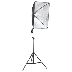    Kit per Studio Fotografico con Softbox, Fondale e Riflettore