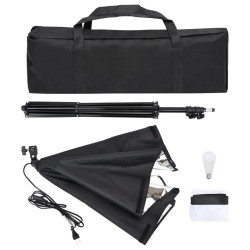    Kit per Studio Fotografico con Softbox, Fondale e Riflettore