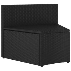    Set Divani da Giardino 2 pz con Cuscini in Polyrattan Nero