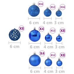 Set Palline di Natale 100 pz Blu