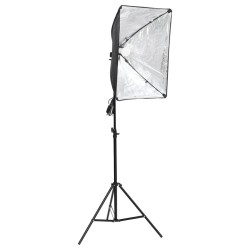    Kit per Studio Fotografico con Luce Softbox e Fondale