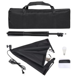    Kit per Studio Fotografico con Luce Softbox e Fondale