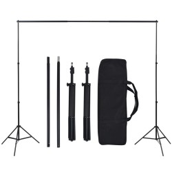    Kit per Studio Fotografico con Luce Softbox e Fondale