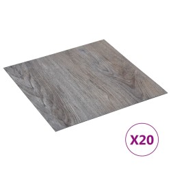 Listoni Pavimenti Adesivi 20 pz in PVC 1,86 m² Marrone Chiaro