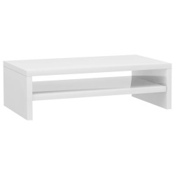    Supporto per Schermo Bianco Lucido 42x24x13 cm in Truciolato