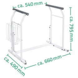 RIDDER Maniglioni di Sicurezza Mobili per WC 150 kg Bianco A0110101