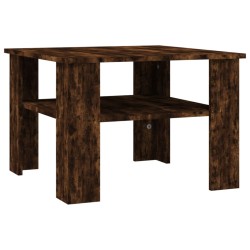    Tavolino da Salotto Rovere Fumo 60x60x42 cm Legno ingegnerizzato