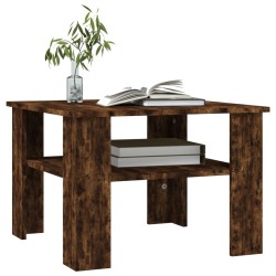    Tavolino da Salotto Rovere Fumo 60x60x42 cm Legno ingegnerizzato