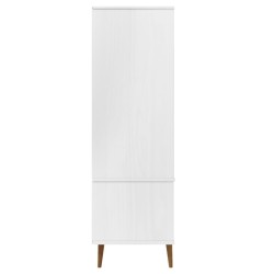    Armadio MOLDE Bianco 90x55x175 cm in Legno Massello di Pino