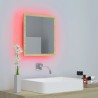    Specchio da Bagno LED Rovere Sonoma 40x8,5x37 cm in Acrilico