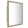    Specchio da Bagno LED Rovere Sonoma 40x8,5x37 cm in Acrilico