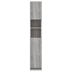    Armadietto Bagno Grigio Sonoma 32x25,5x190 cm Legno ingegnerizzato