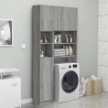    Armadietto Bagno Grigio Sonoma 32x25,5x190 cm Legno ingegnerizzato