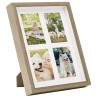 vidaXL Cornici per Foto 3D 5 pz Legno Scuro 28x35 cm Foto 4x(10x15cm)