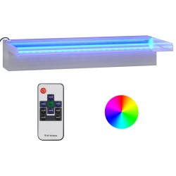    Sfioratore a Cascata con LED RGB Acciaio Inox 45 cm